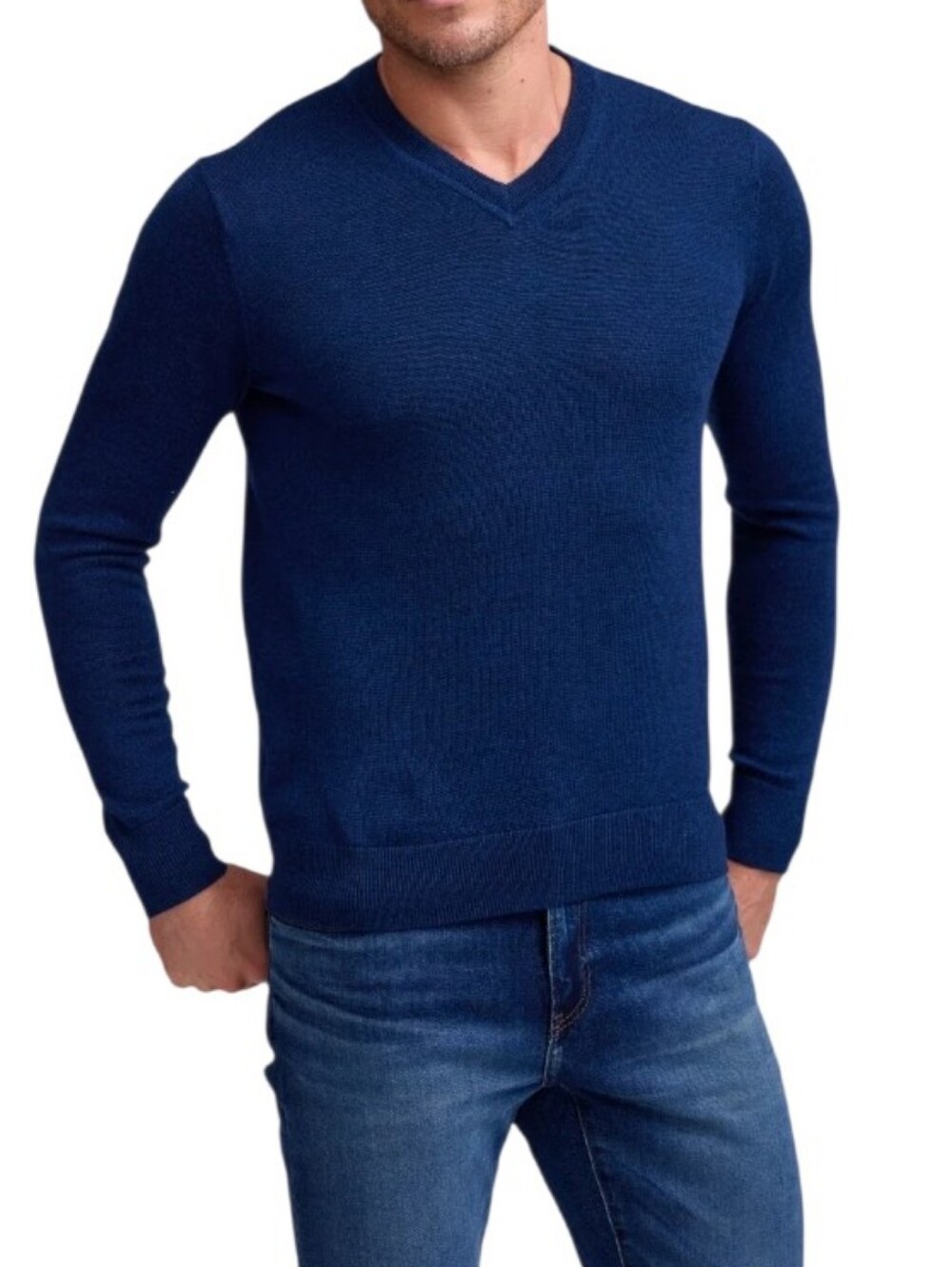 Banana Republic Men's Merino Wool Sweater V-Neck Classic Fit Size Large